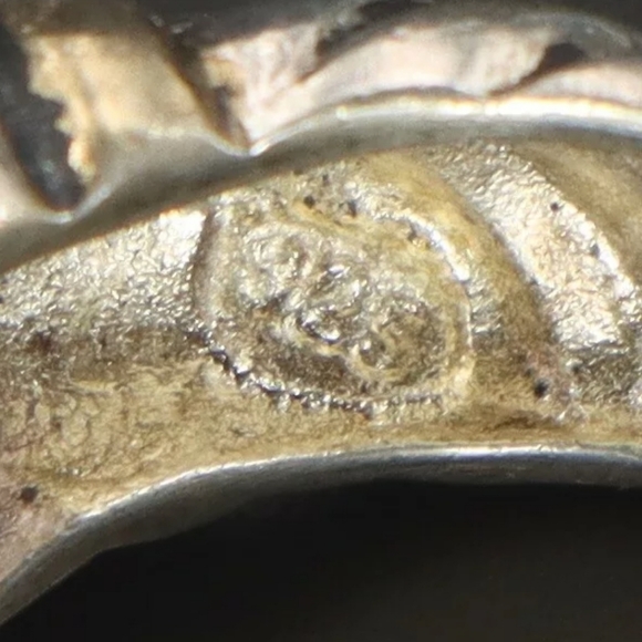 VTG Sterling Silver w gold accent braided rope ring 6.5 Purple Crystal Stone - Picture 7 of 9